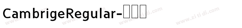 CambrigeRegular字体转换