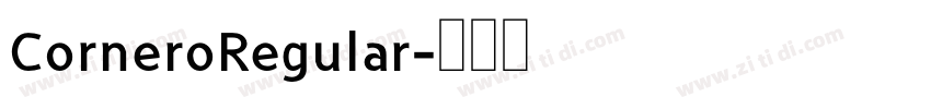 CorneroRegular字体转换