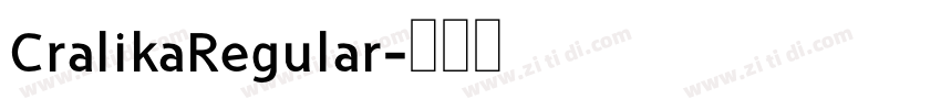 CralikaRegular字体转换