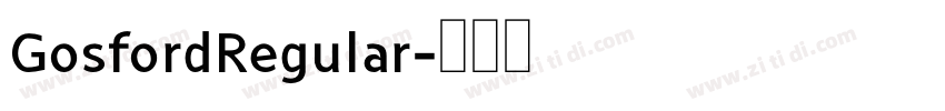 GosfordRegular字体转换