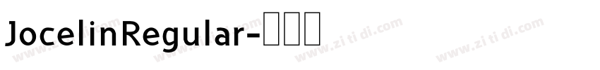 JocelinRegular字体转换