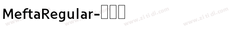 MeftaRegular字体转换