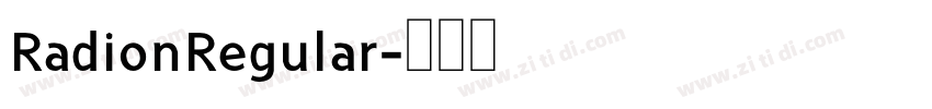 RadionRegular字体转换