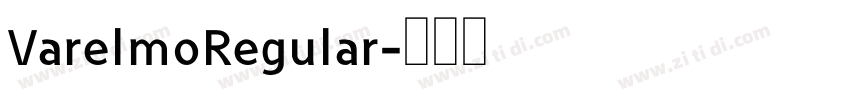 VarelmoRegular字体转换