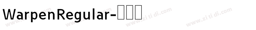 WarpenRegular字体转换