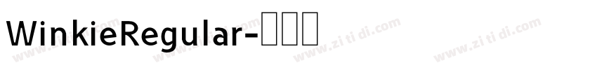 WinkieRegular字体转换