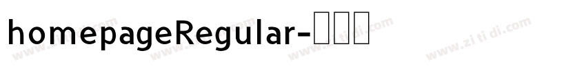 homepageRegular字体转换
