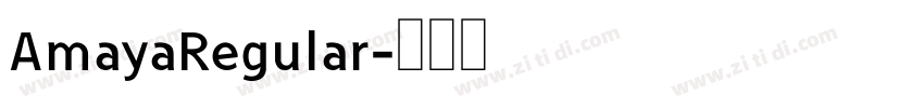 AmayaRegular字体转换