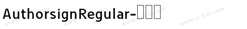 AuthorsignRegular字体转换
