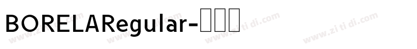 BORELARegular字体转换