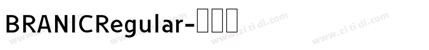BRANICRegular字体转换