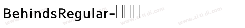 BehindsRegular字体转换