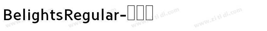 BelightsRegular字体转换