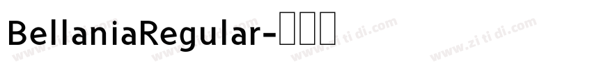 BellaniaRegular字体转换