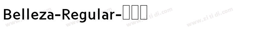 Belleza-Regular字体转换