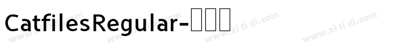 CatfilesRegular字体转换