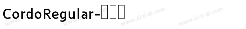CordoRegular字体转换