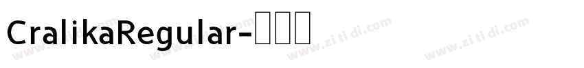 CralikaRegular字体转换