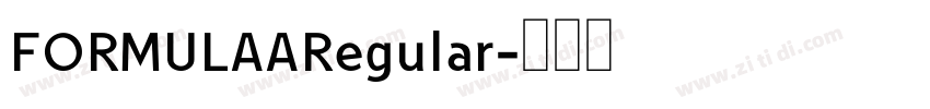 FORMULAARegular字体转换