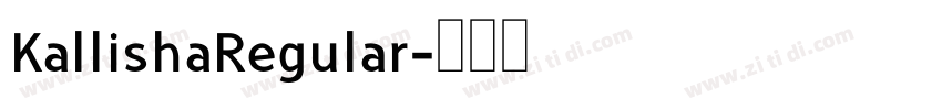 KallishaRegular字体转换