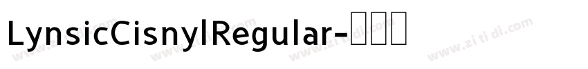 LynsicCisnylRegular字体转换