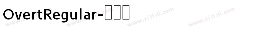 OvertRegular字体转换