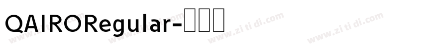QAIRORegular字体转换