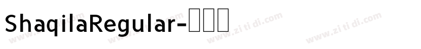 ShaqilaRegular字体转换