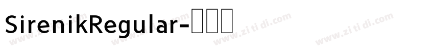 SirenikRegular字体转换