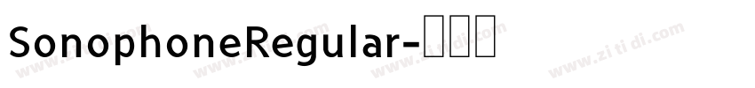 SonophoneRegular字体转换