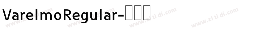 VarelmoRegular字体转换
