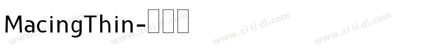MacingThin字体转换