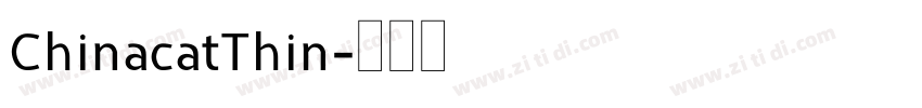 ChinacatThin字体转换