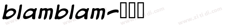 blamblam字体转换
