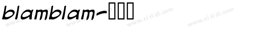 blamblam字体转换