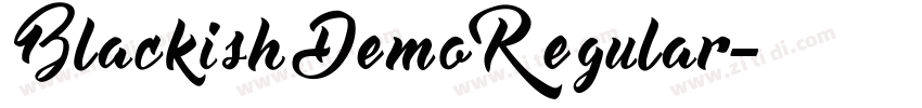 BlackishDemoRegular字体转换
