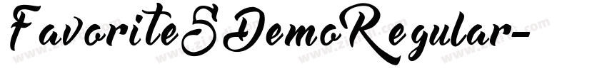 FavoriteSDemoRegular字体转换