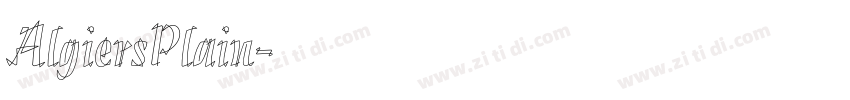 AlgiersPlain字体转换
