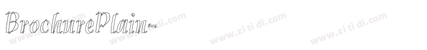 BrochurePlain字体转换