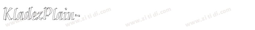 KladezPlain字体转换