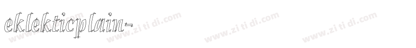 eklekticplain字体转换
