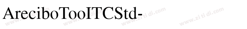 AreciboTooITCStd字体转换