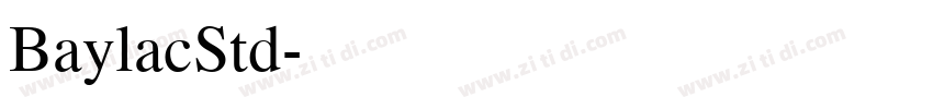 BaylacStd字体转换