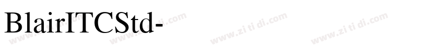 BlairITCStd字体转换
