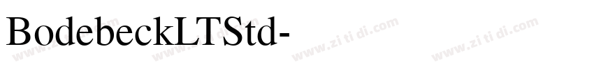 BodebeckLTStd字体转换