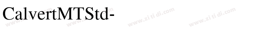 CalvertMTStd字体转换