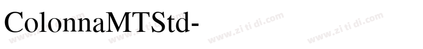 ColonnaMTStd字体转换