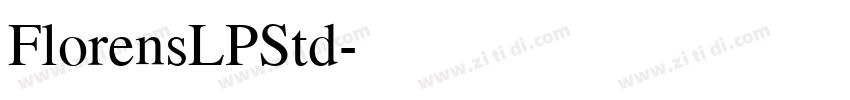 FlorensLPStd字体转换
