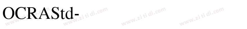 OCRAStd字体转换