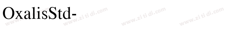 OxalisStd字体转换